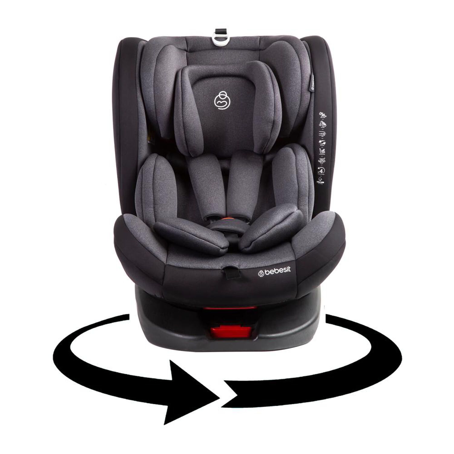 Silla De Auto Convertible Saturn Bebesit Grey-black image number 1.0