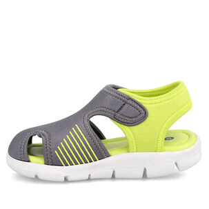 Sandalia Niño Bubblegummers Bentley Gris-amarillo