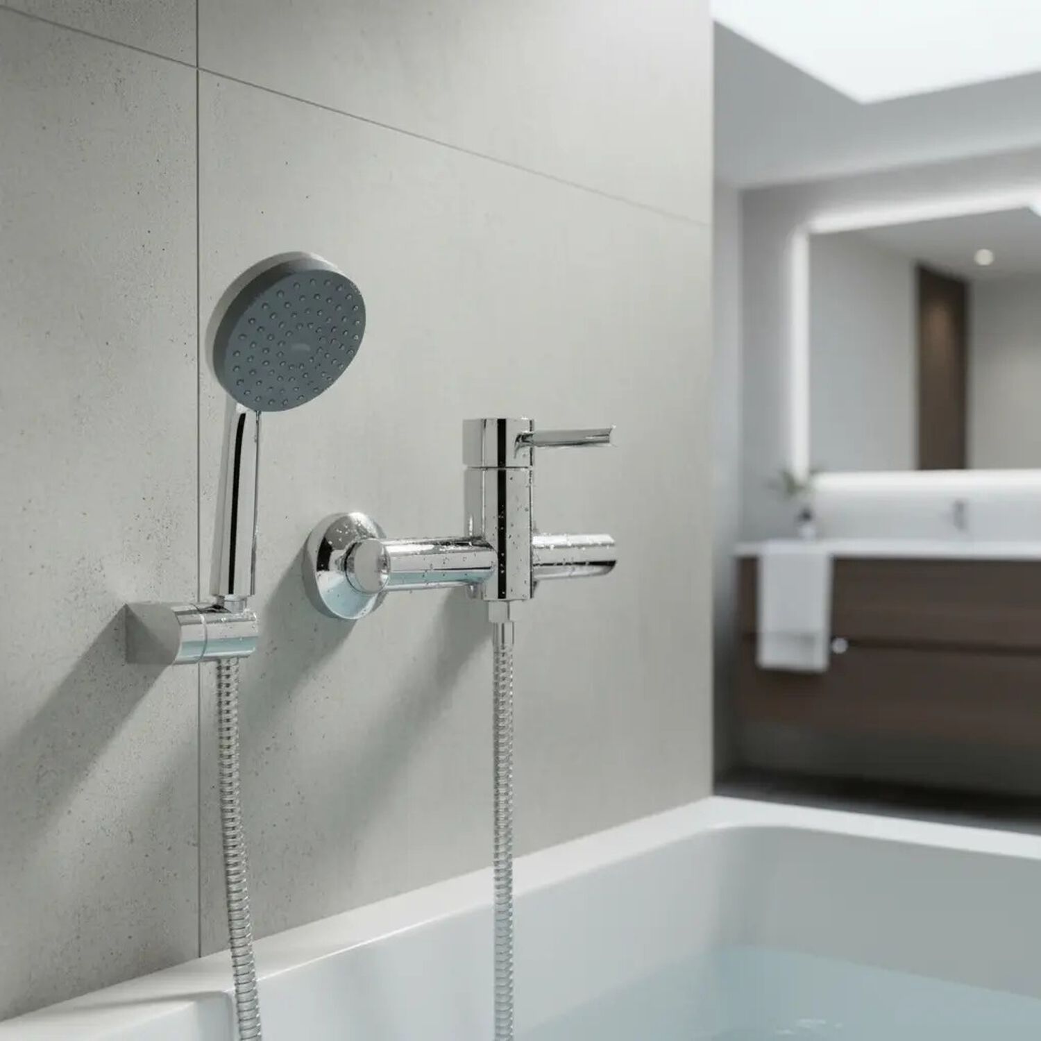 Monomando Llave Grifo Para Ducha Modelo Oz Marca Stretto image number 5.0