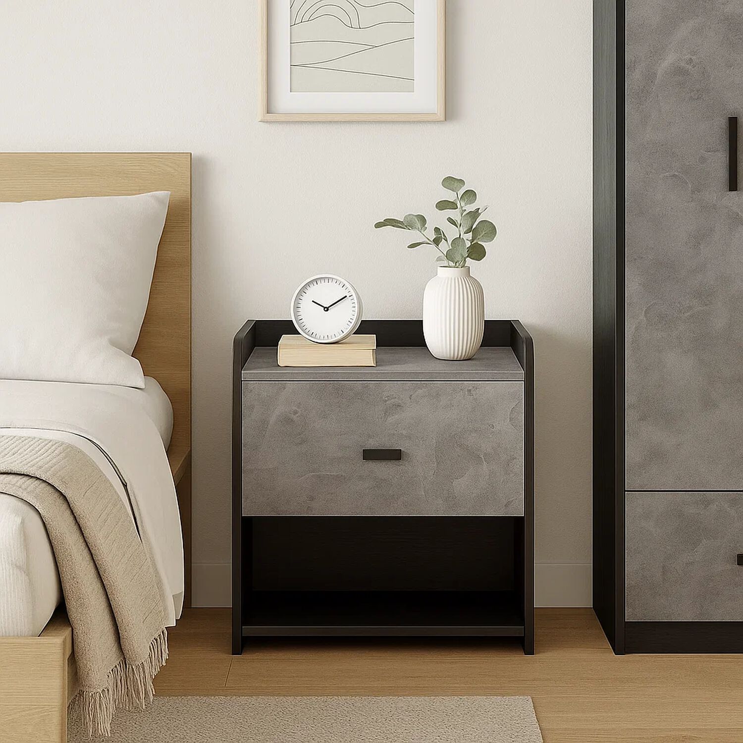 Pack De 2 Veladores Marmol Mdf 30x40 - Gris image number 2.0