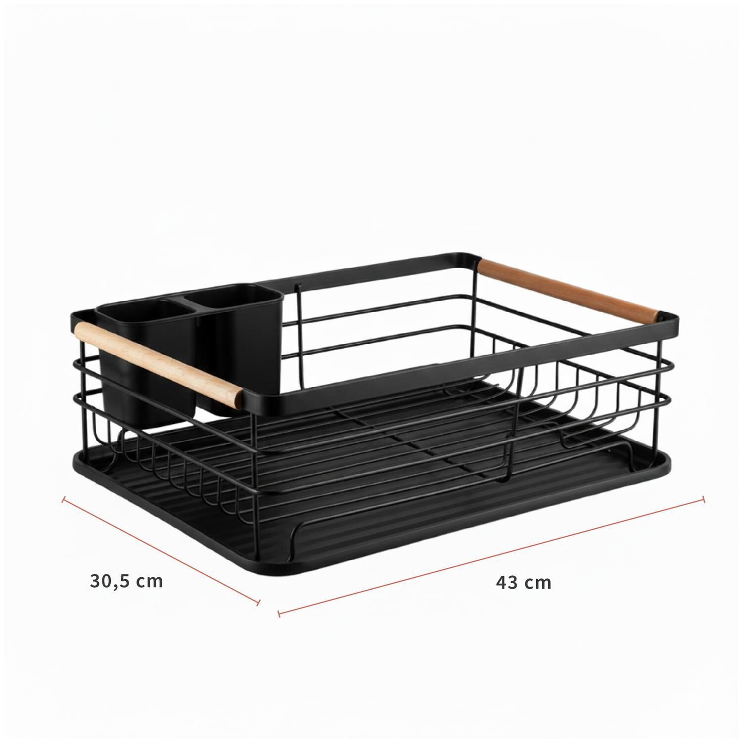 Secaplatos Escurridor 1 Nivel Acero Inox Negro Simplit image number 6.0