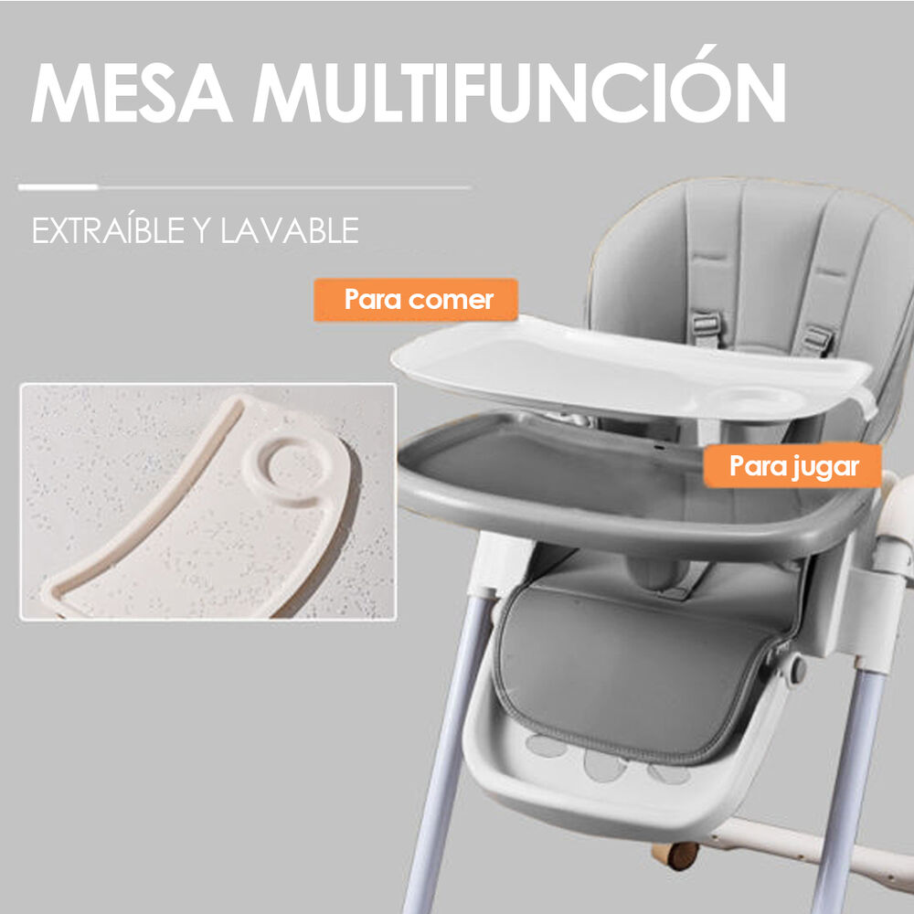 Silla De Comer Plegable Evolution Motivo Rosa image number 5.0
