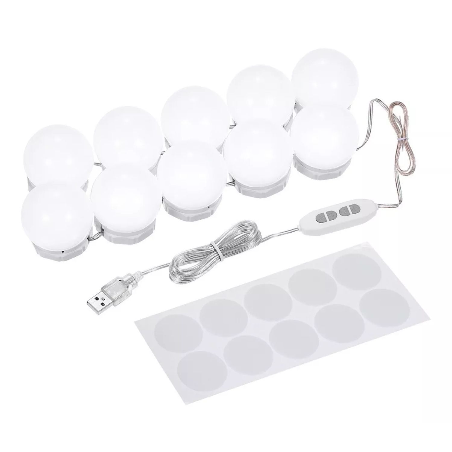 Kit 10 Luces Ampolleta Espejo 3 Modos Maquillaje Fotograf&iacute;a image number 0.0