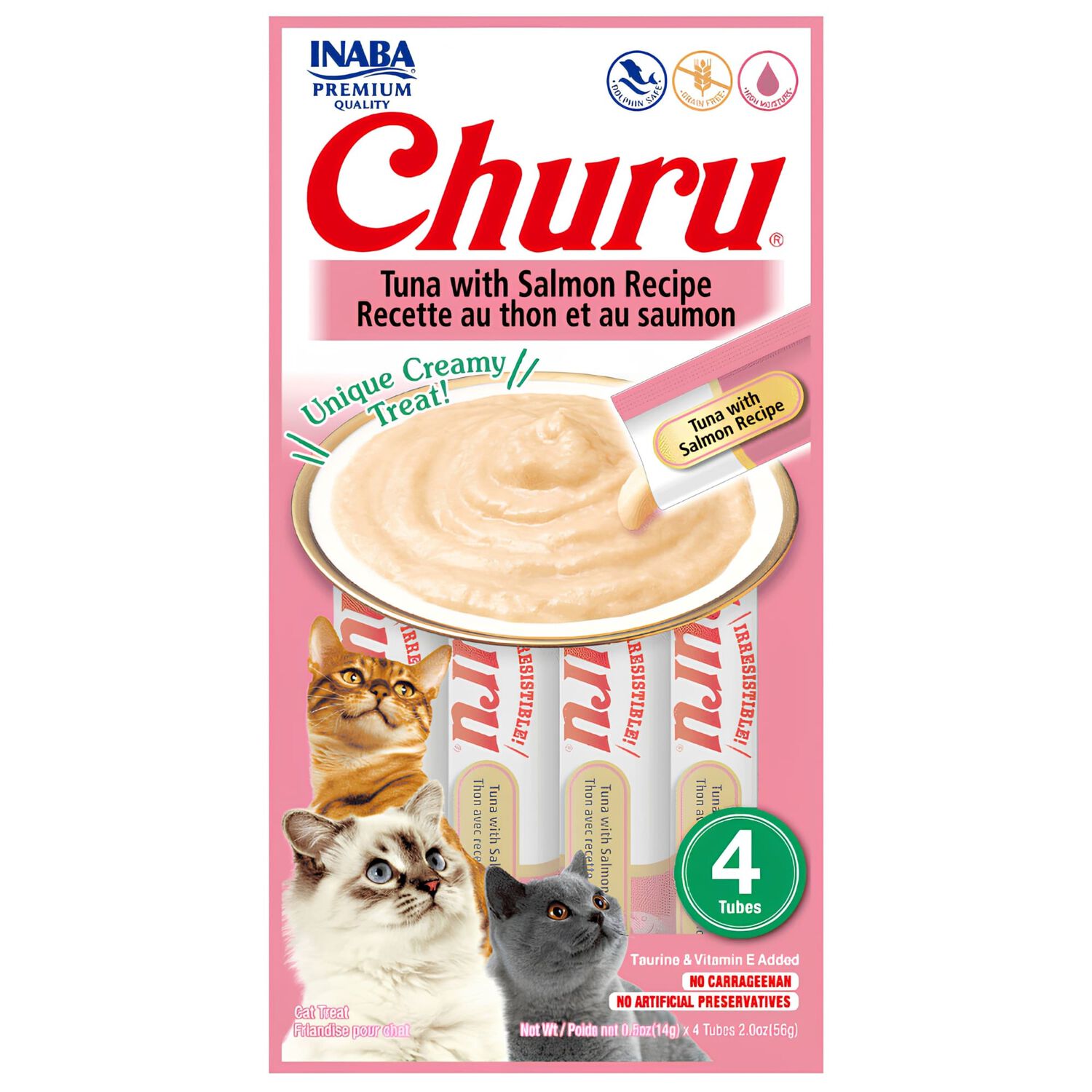 Churu Gato Sabor At&uacute;n Y Salm&oacute;n 4 Unidades image number 0.0