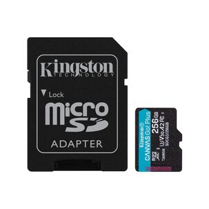 Memoria Microsd Kingston Canvasgoplus 256gb Adap. Sd Uhs-i
