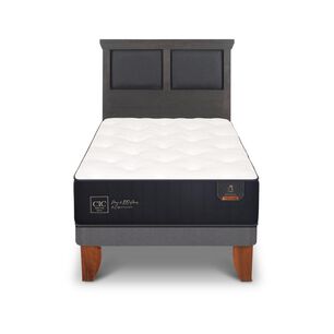 Cama Europea Cic Premium / 1.5 Plazas / Base Normal + Respaldo