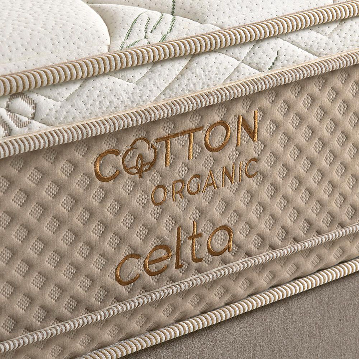 Cama Europea Celta Cotton Organic / Super King / Base Dividida + Set De Maderas image number 2.0