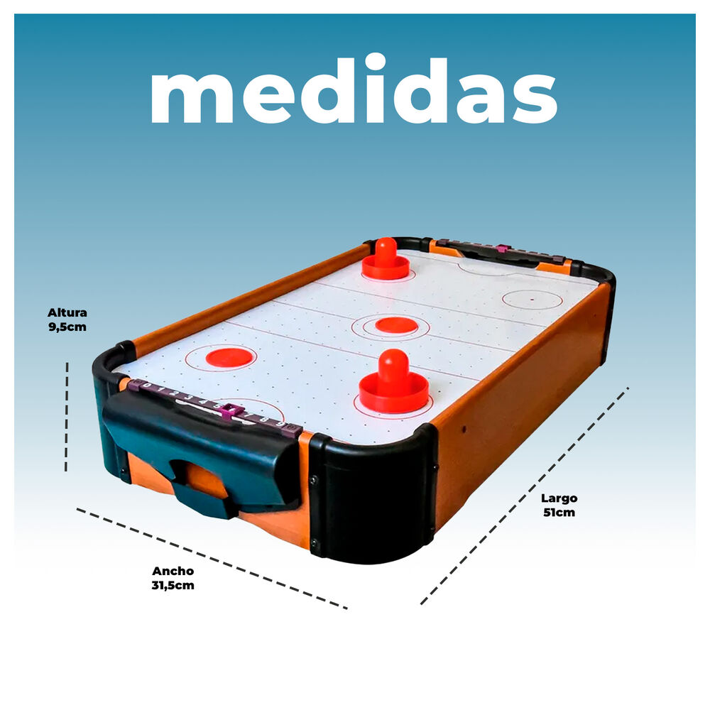 Mesa Air Hockey Portátil Con Aire Para Niños 36x69 Con Patas image number 3.0