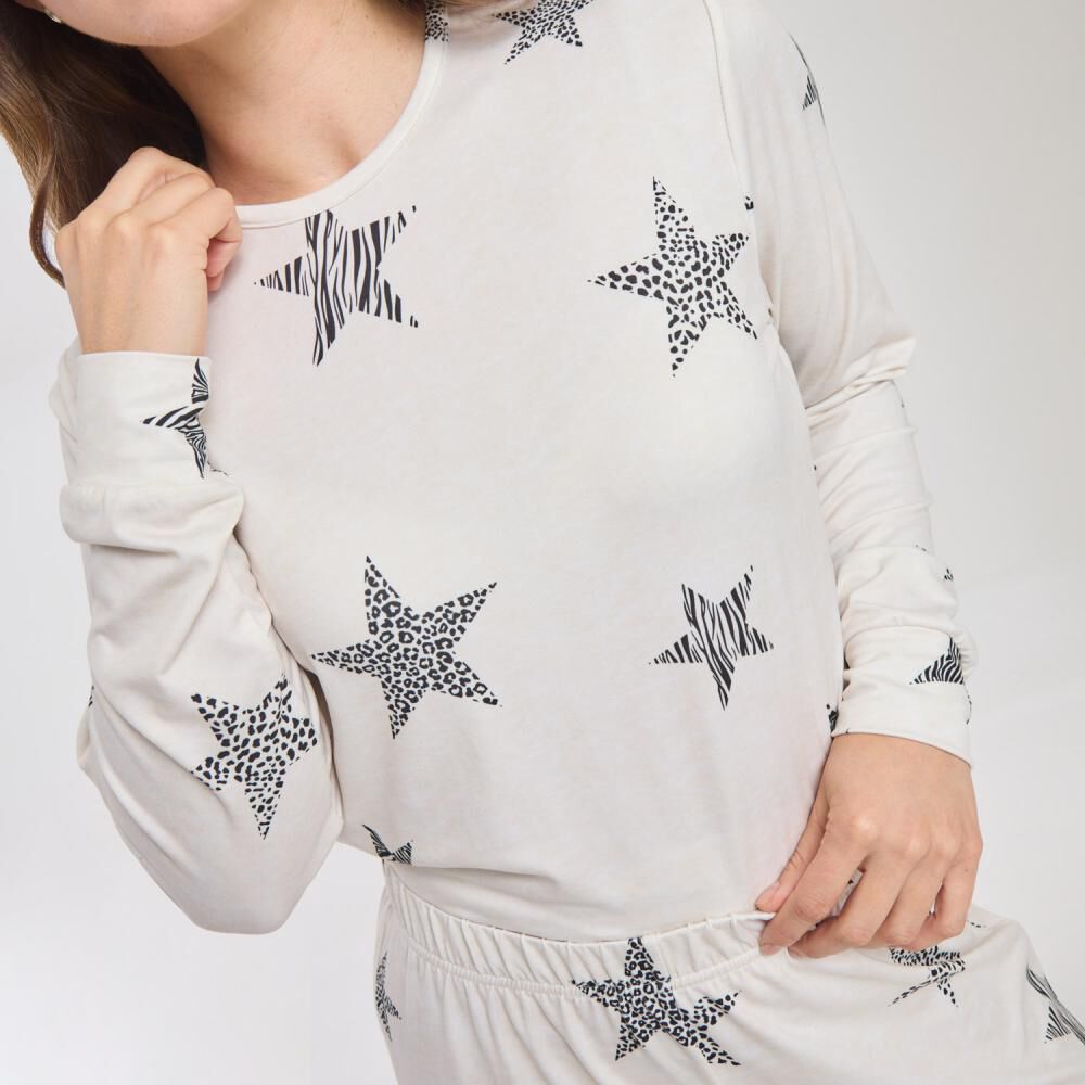 Pijama Estampado Manga Larga Mujer Geeps image number 4.0