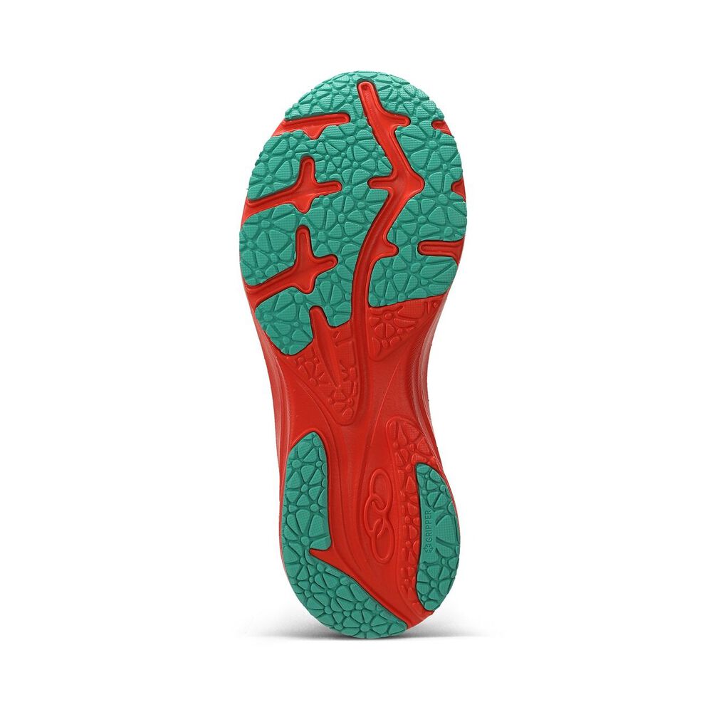 Zapatilla Running Mujer Corre 4 Celeste/rojo/arena image number 4.0