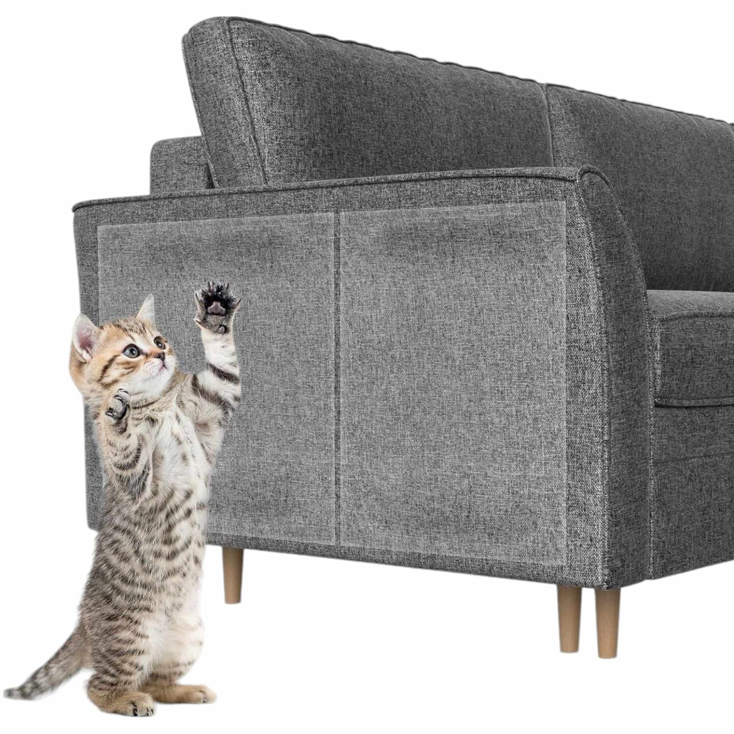 Pack 6 Pegatina Lamina Protectora Antiara&ntilde;azos Sofa Sillon Gatos image number 3.0