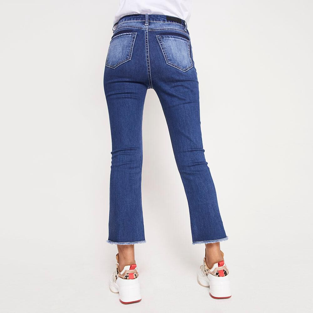 Jeans Tiro Alto Flare Crop Rolly go image number 2.0