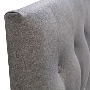 Respaldo Sevilla Con Patas Tela King Gris Oscuro