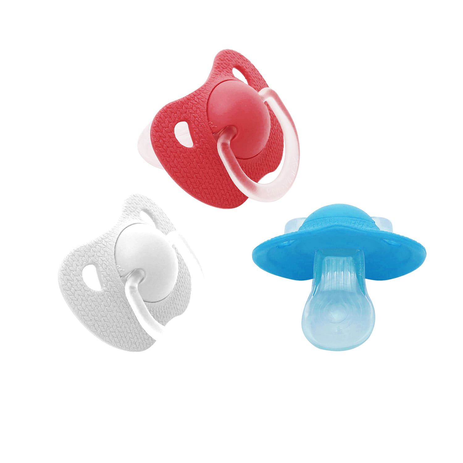 Pack De 3 Chupetes Evolution Rojo, Blanco Y Azul image number 1.0