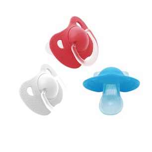 Pack De 3 Chupetes Evolution Rojo, Blanco Y Azul