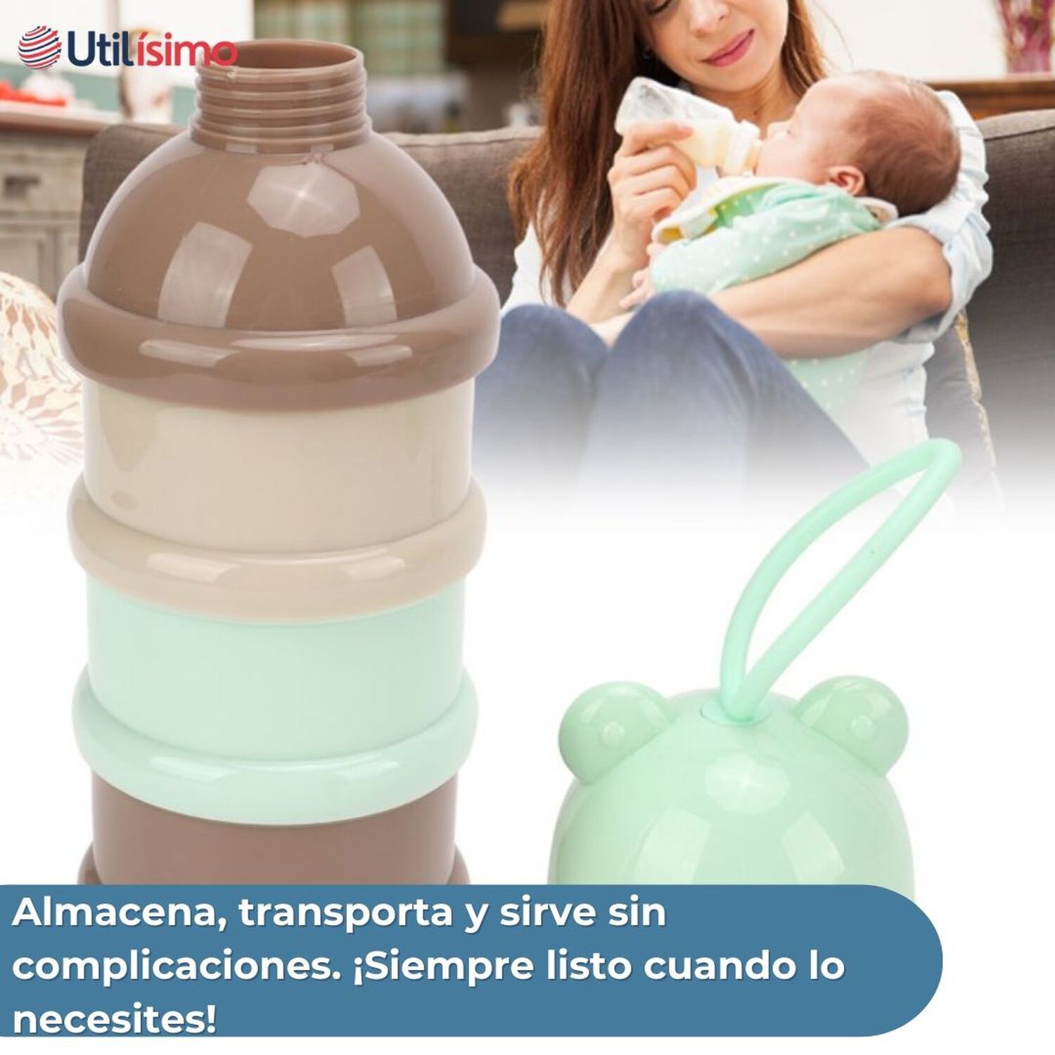 Dispensador De Alimentos Port&aacute;til Multicapa Libre De Bpa Beb&eacute;s Ni&ntilde;0 image number 4.0