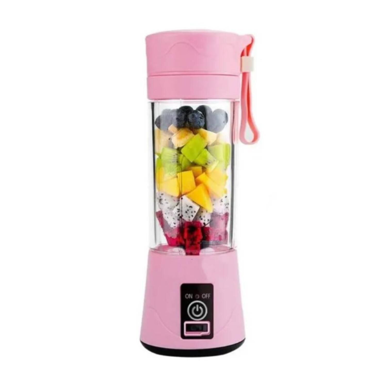 Juguera Licuadora Batidora Jugos Portatil Recargable Usb Rosado image number 0.0