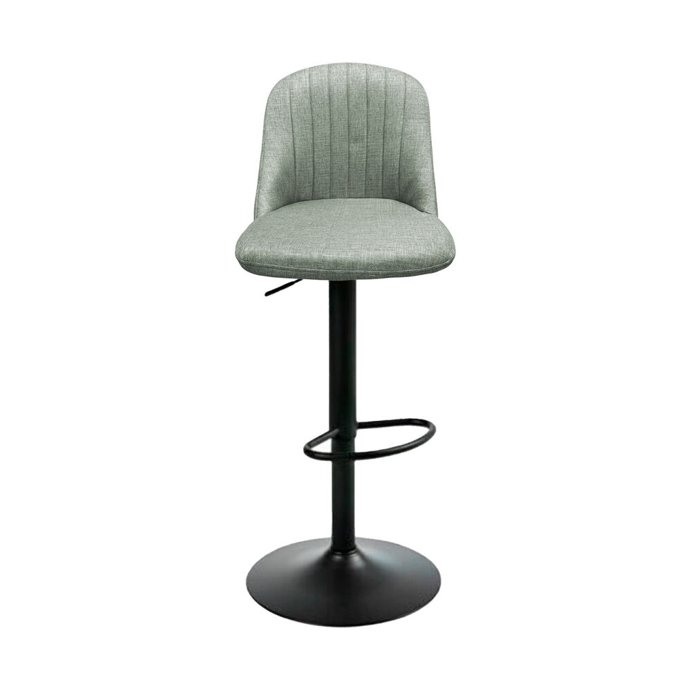 Silla De Bar Moderna Regulable Asiento Tapizado Y Base Met&aacute;lica image number 0.0