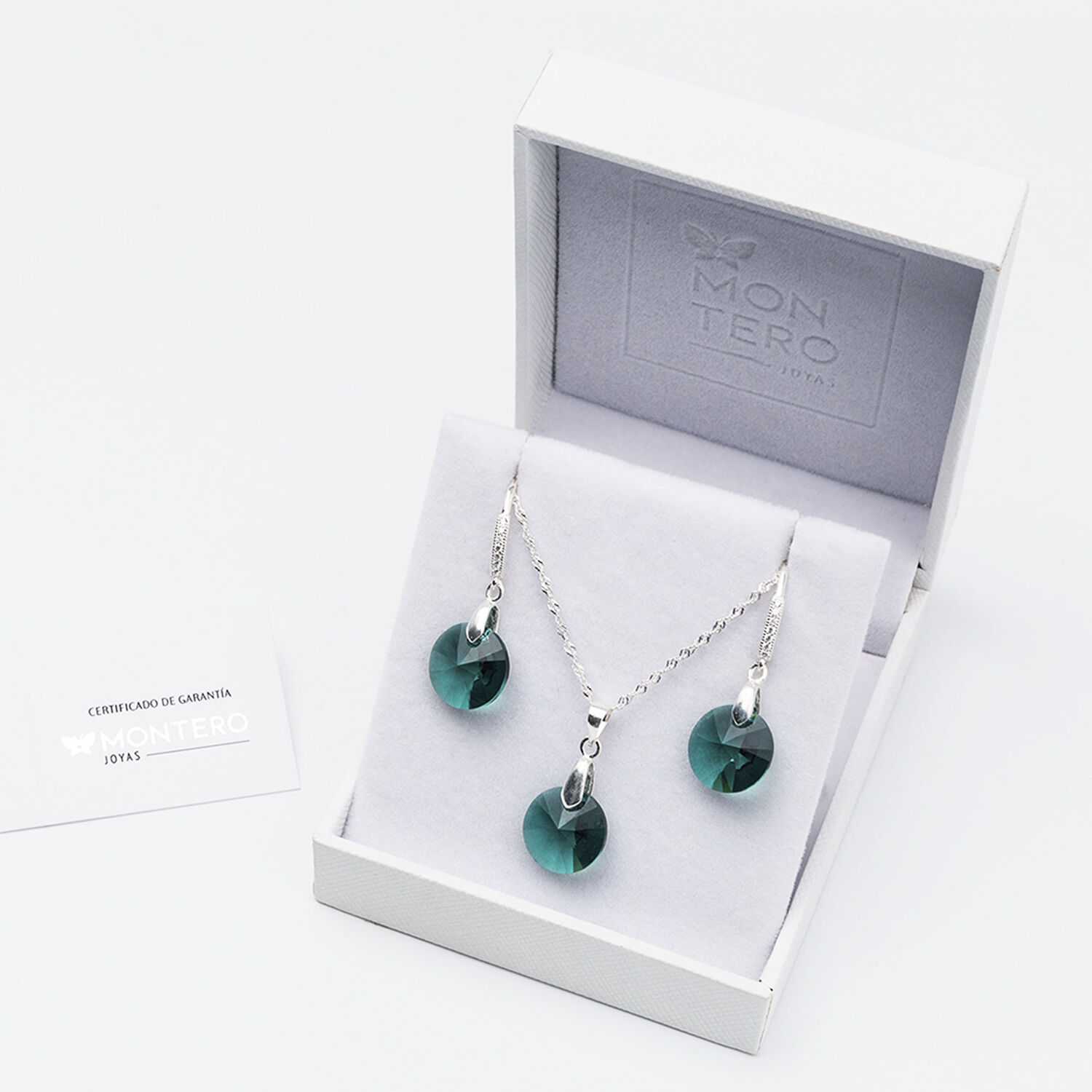 Conjunto Madrid Cristales Genuinos Emerald Shimmer image number 2.0