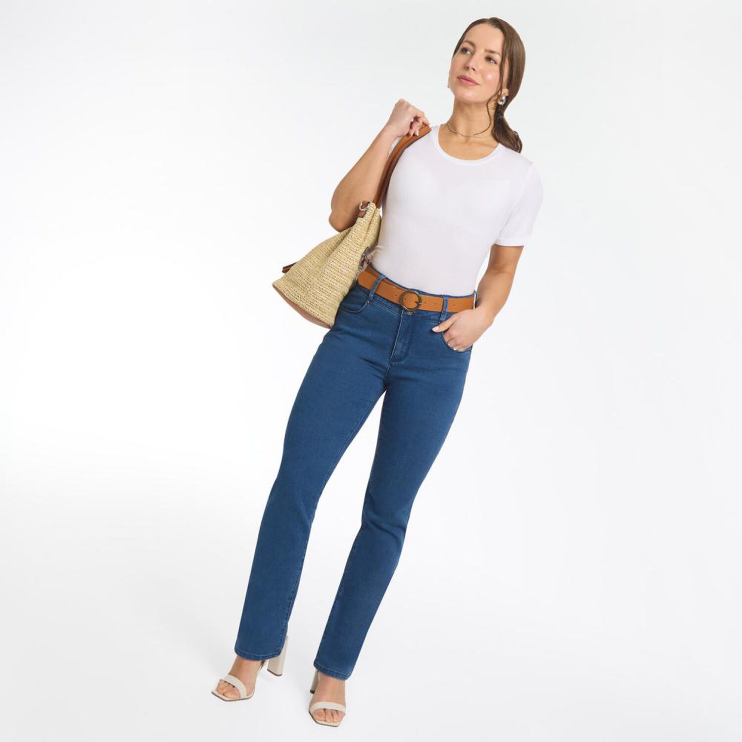 Jeans Tiro Alto Push Up Mujer Geeps image number 1.0