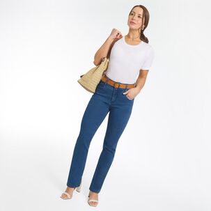 Jeans Tiro Alto Push Up Mujer Geeps