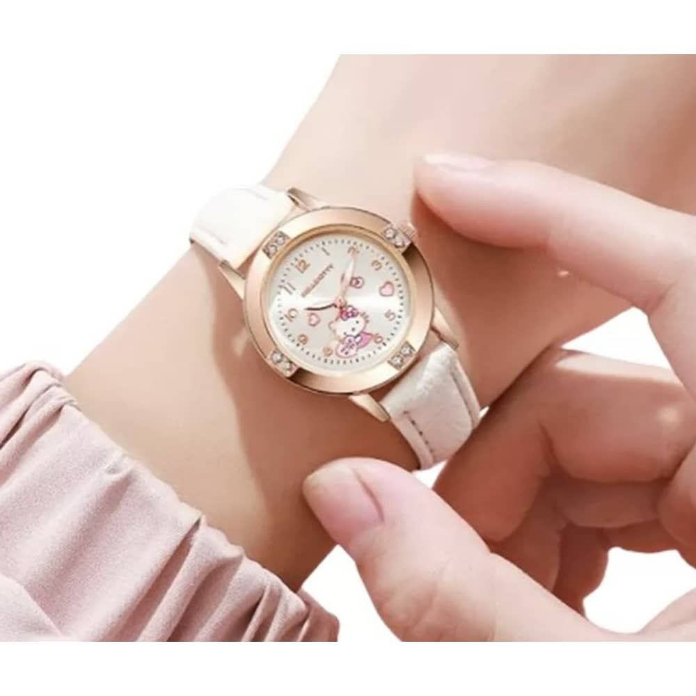 Reloj Correa Blanca Ecocuero Hello Kitty image number 2.0