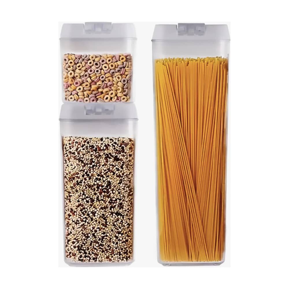 Set 3 Contenedores Transparentes Herm&eacute;ticos Con Tapa image number 0.0