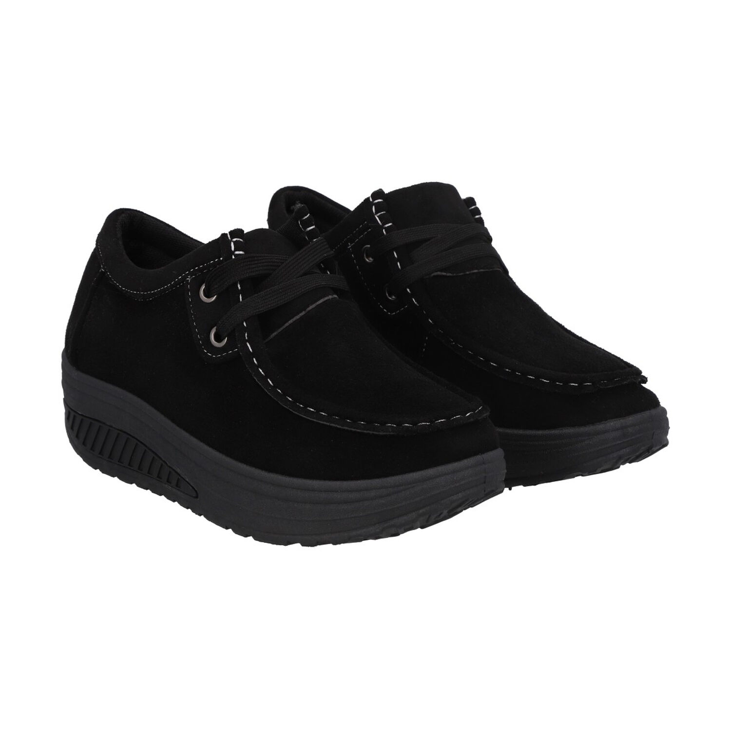 Mocas&iacute;n Mujer Negro Sole/cordones Police image number 3.0