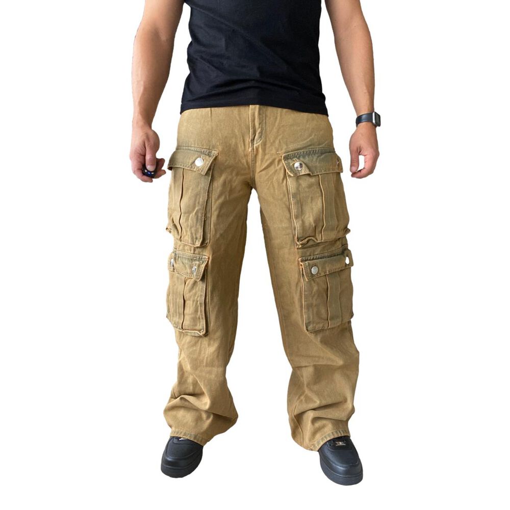 Jeans Diábolo Cargo Ancho Wide Leg Hombre image number 10.0