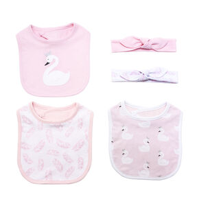 Set Baberos + Cintillos Ni&ntilde;a Cisne Bambino
