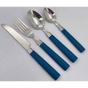 Cubiertos De Mesa Casaideal Blue 16p / 16 Piezas