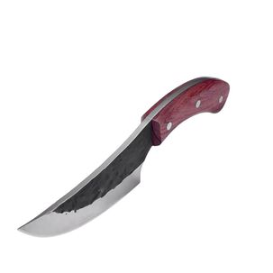 Cuchillo Carne Fontina Acero Relieves Madera Nogal 24cm