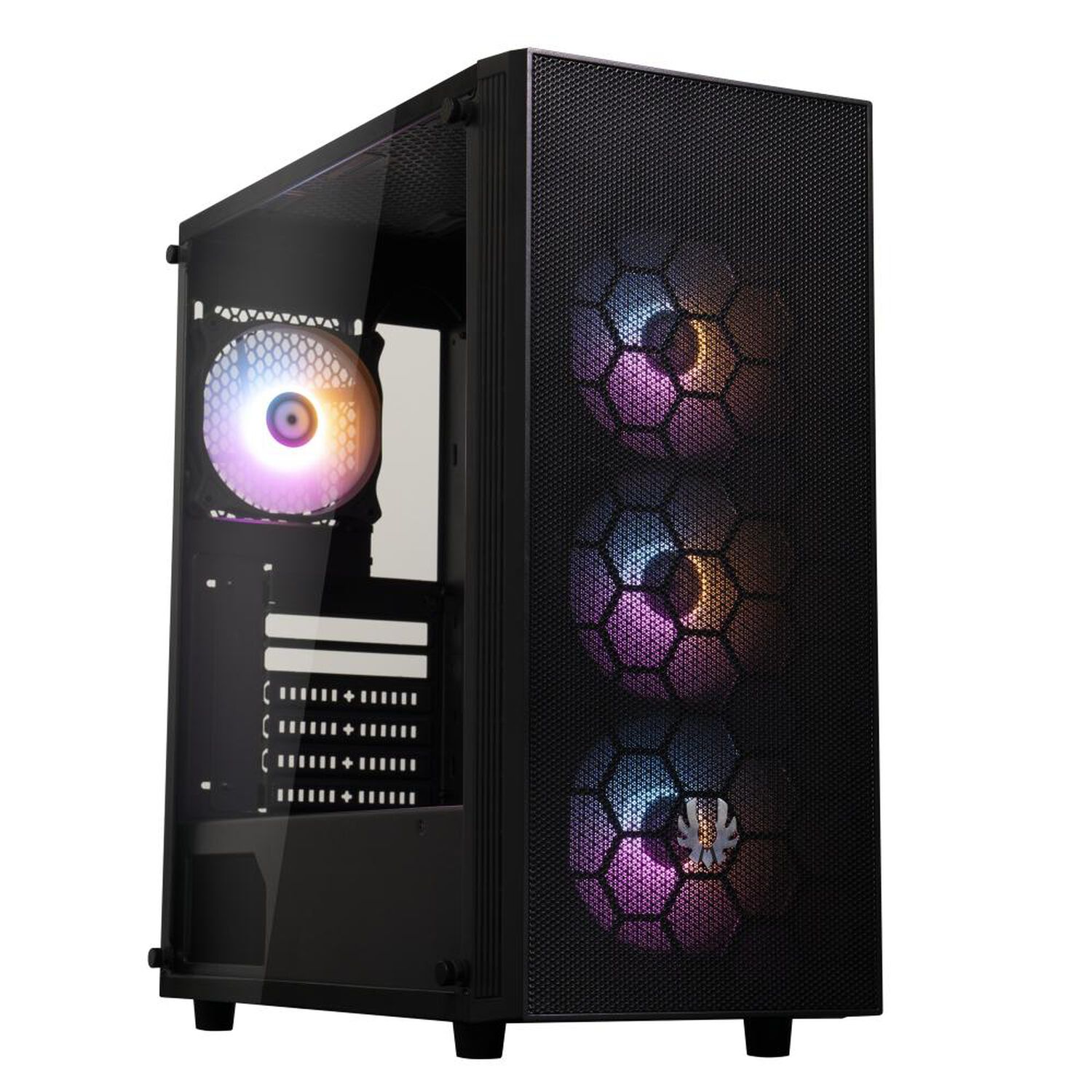Gabinete Bitfenix/ ​​hades + Fuente De Poder 600w / 4 Ventiladores/ Negro image number 4.0