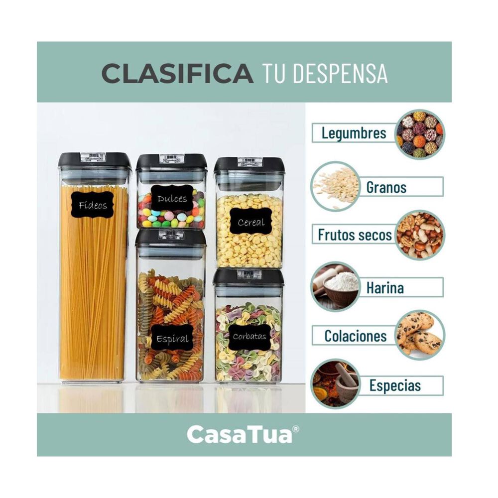 Contenedores De Alimentos Organizadores Hermetico 5 Piezas image number 1.0