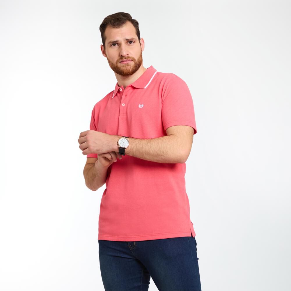 Polera Lisa Regular Manga Corta Piqué Hombre Peroe image number 2.0