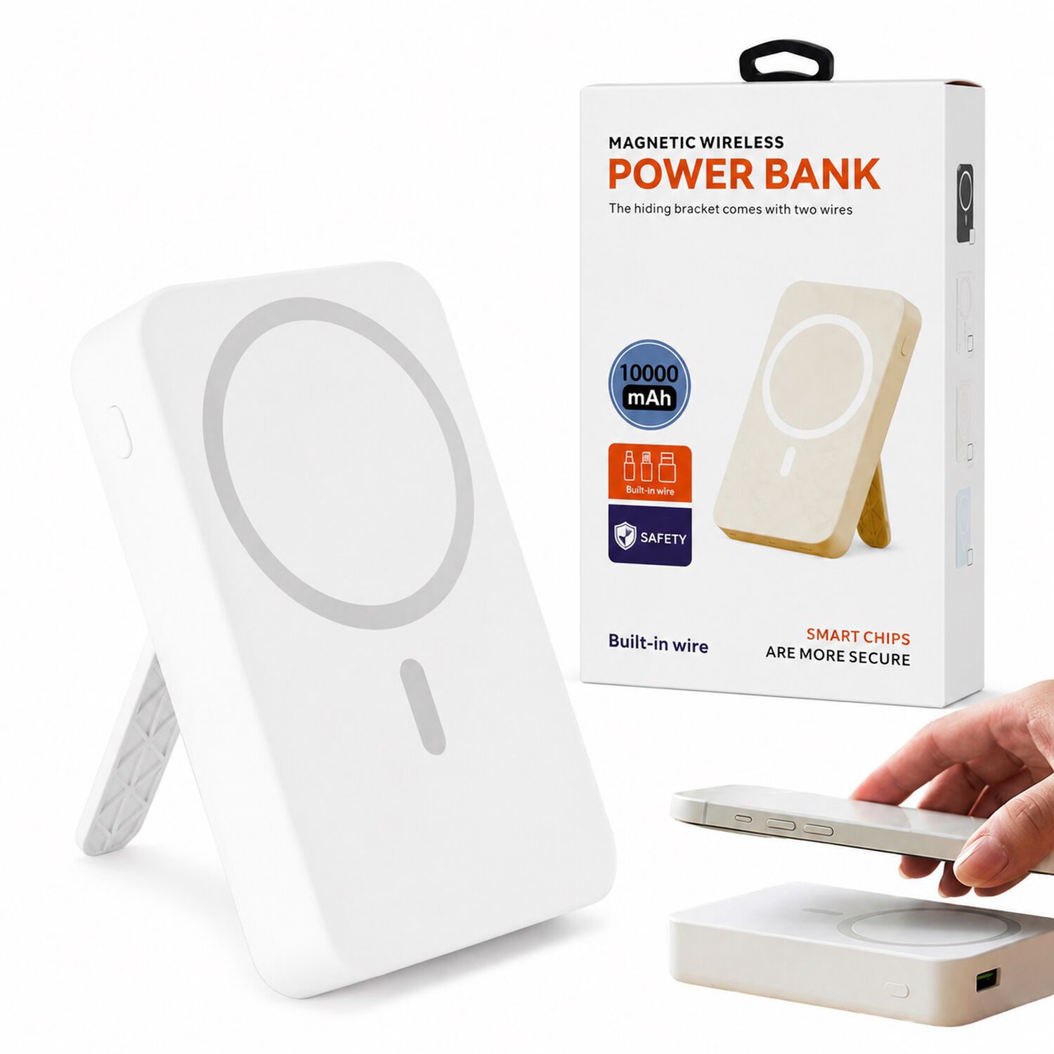 Bater&iacute;a Externa Power Bank Magn&eacute;tica Inal&aacute;mbrica De 10000 Mah image number 0.0