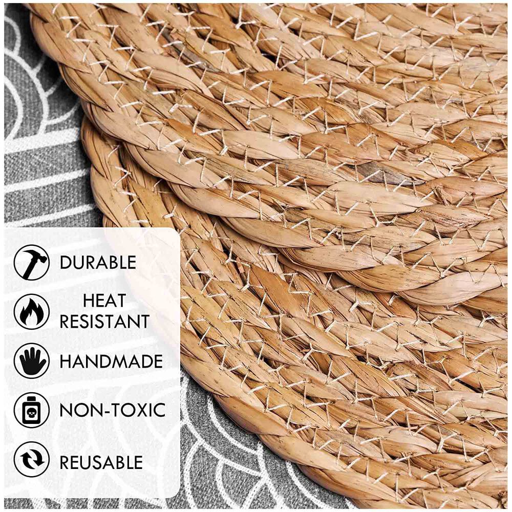 Juego De 6 Individuales De 100 % Tejido De Yute De 38 Cm image number 1.0