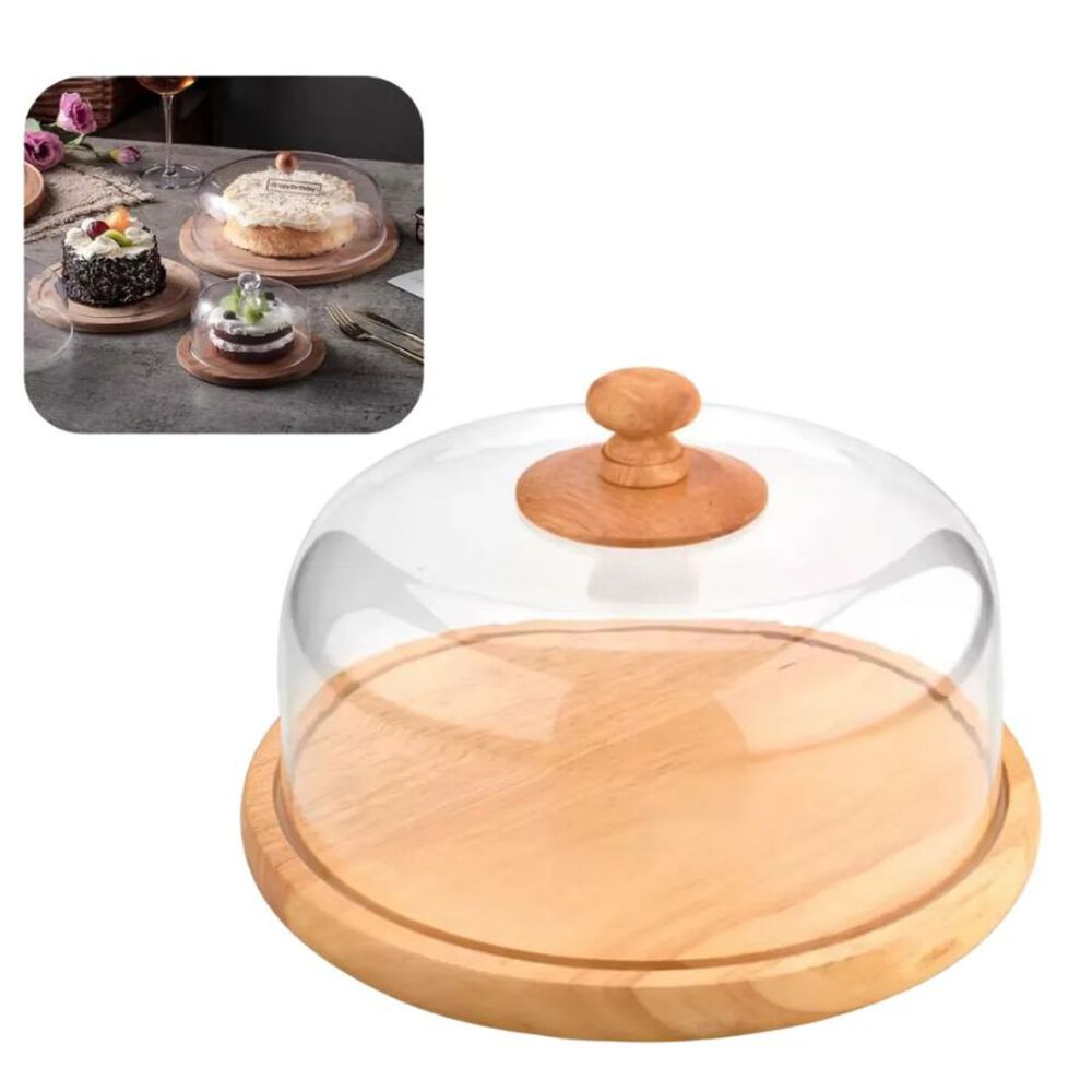 Bandeja De Bamb&uacute; Con Tapa Cubre Alimentos Eco Redondo 25x25 Cm image number 4.0