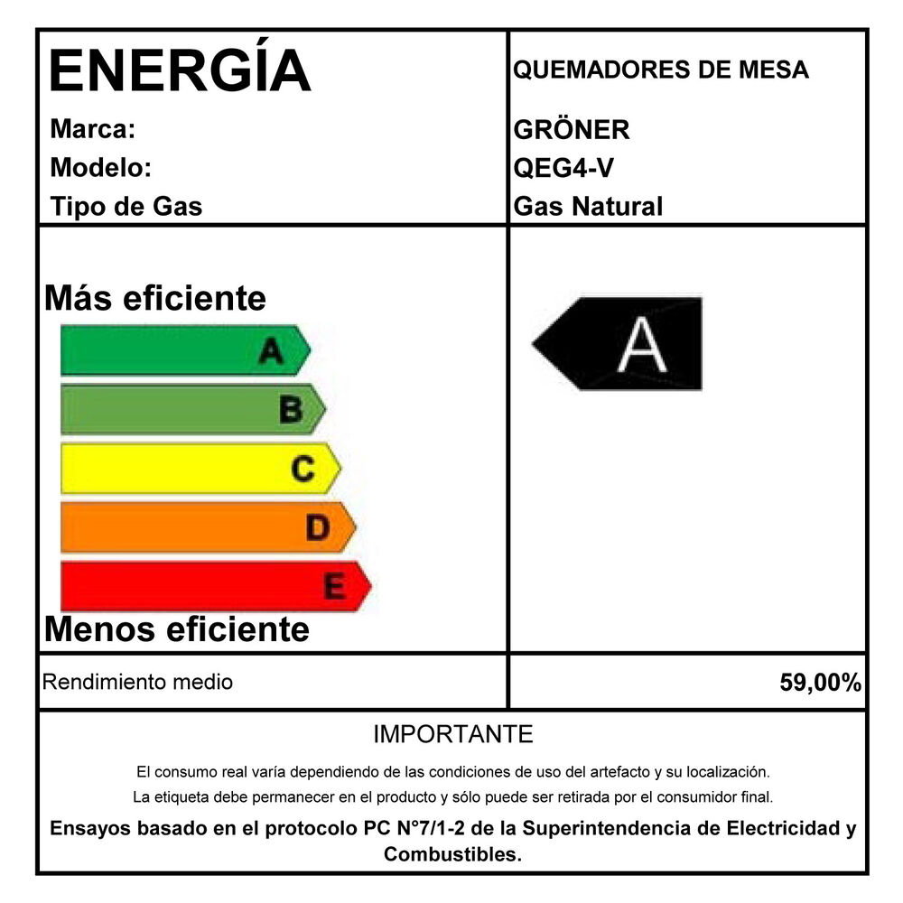 Encimera A Gas Groner Vitro 4q image number 4.0