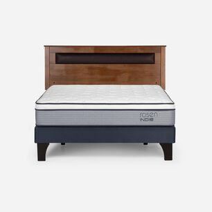Cama Europea Rosen Indie / 2 Plazas / Base Normal + Respaldo Ferrara