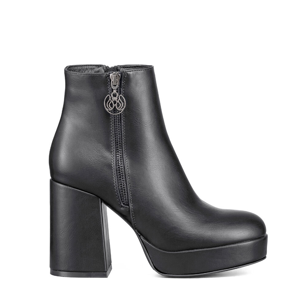 Botin Casual Mujer Eco Cuero Tacon Grueso Clasico Weide Dh80 image number 4.0