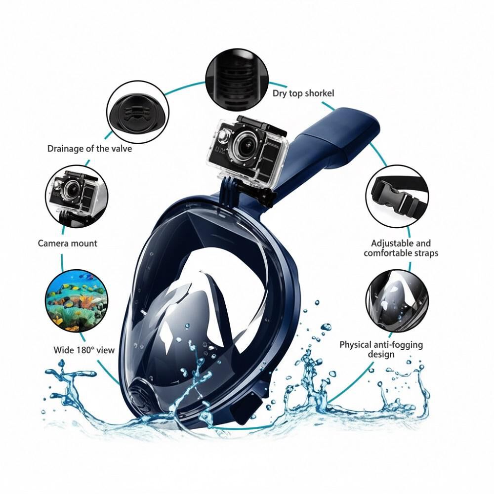 Mascara Snorkel Mascara Buceo Snorkel Fullface Go Pro image number 7.0