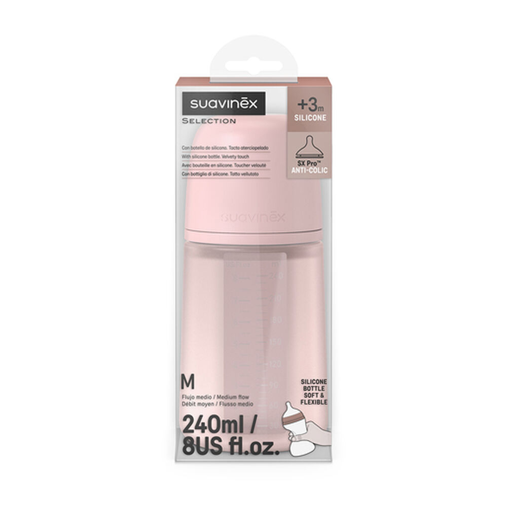 Mamadera 240ml Fisiológica Silicona Sx Pro Soft Fm Rosa image number 2.0