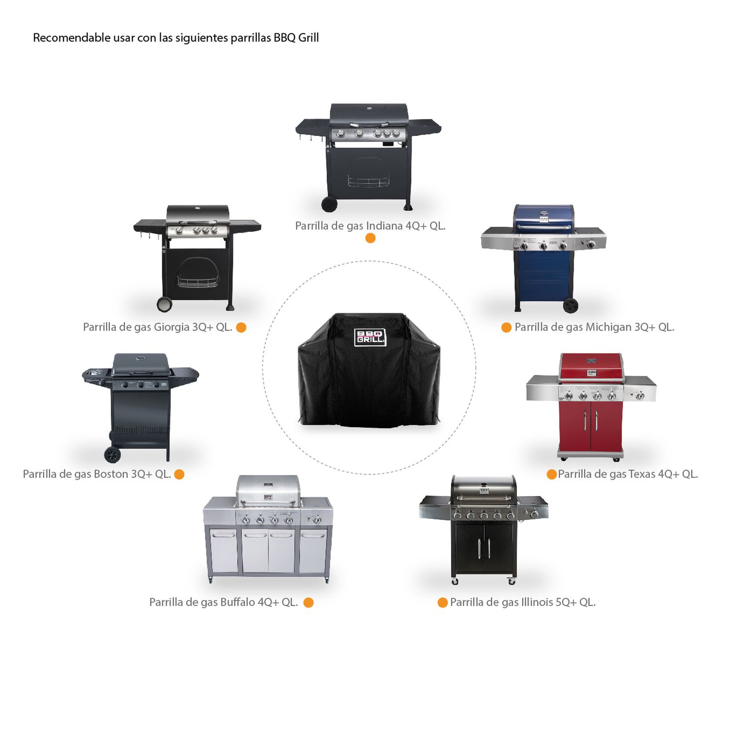 Funda Ajustable De 3 A 5 Quemadores Bbq Grill image number 3.0