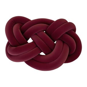 Cojin Trenzado Decorativo Elegate De Terciopelo Burdeo Ct1-2