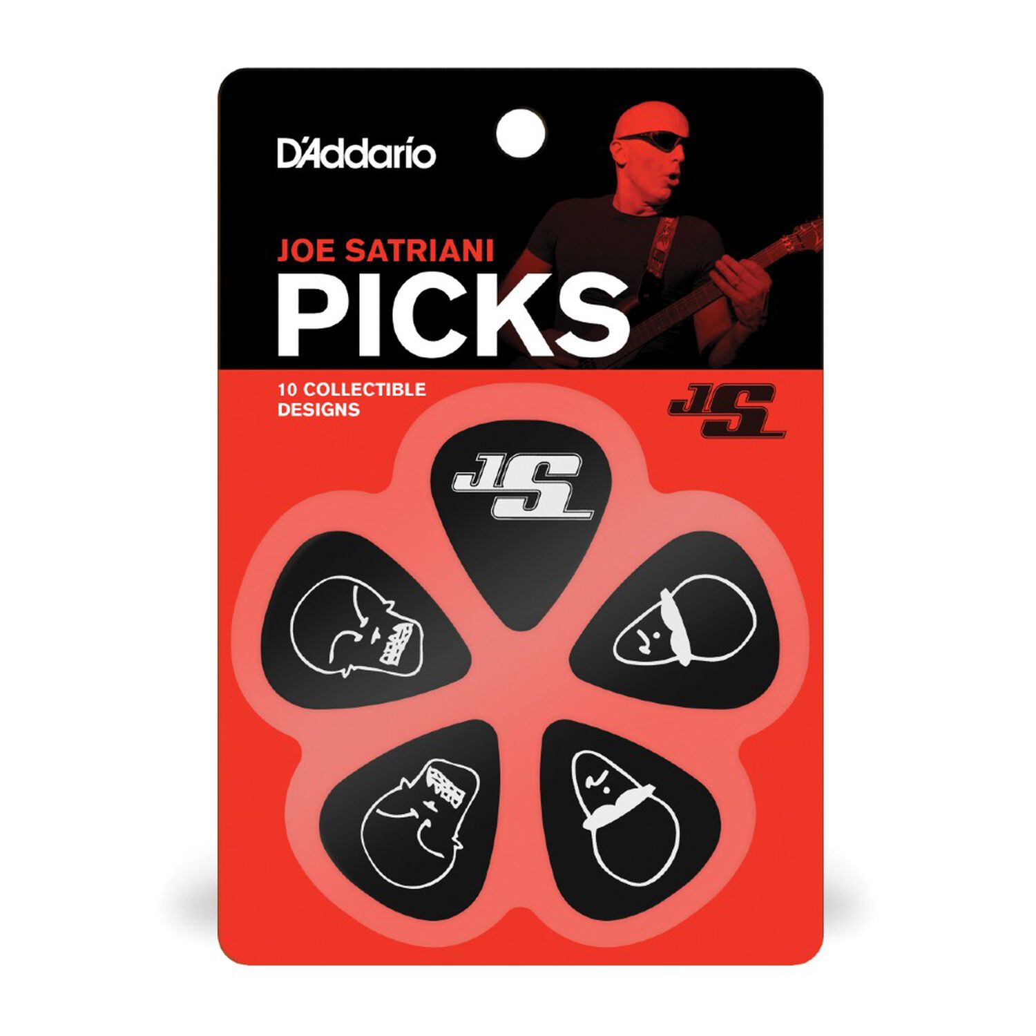 U&ntilde;etas Satriani Black (.70mm) 10 Pack 1cbk4-10js Daddario image number 2.0