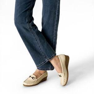 Mocasin Tacon Cuña Clásico Cómodo Casual Mujer Weide Js80