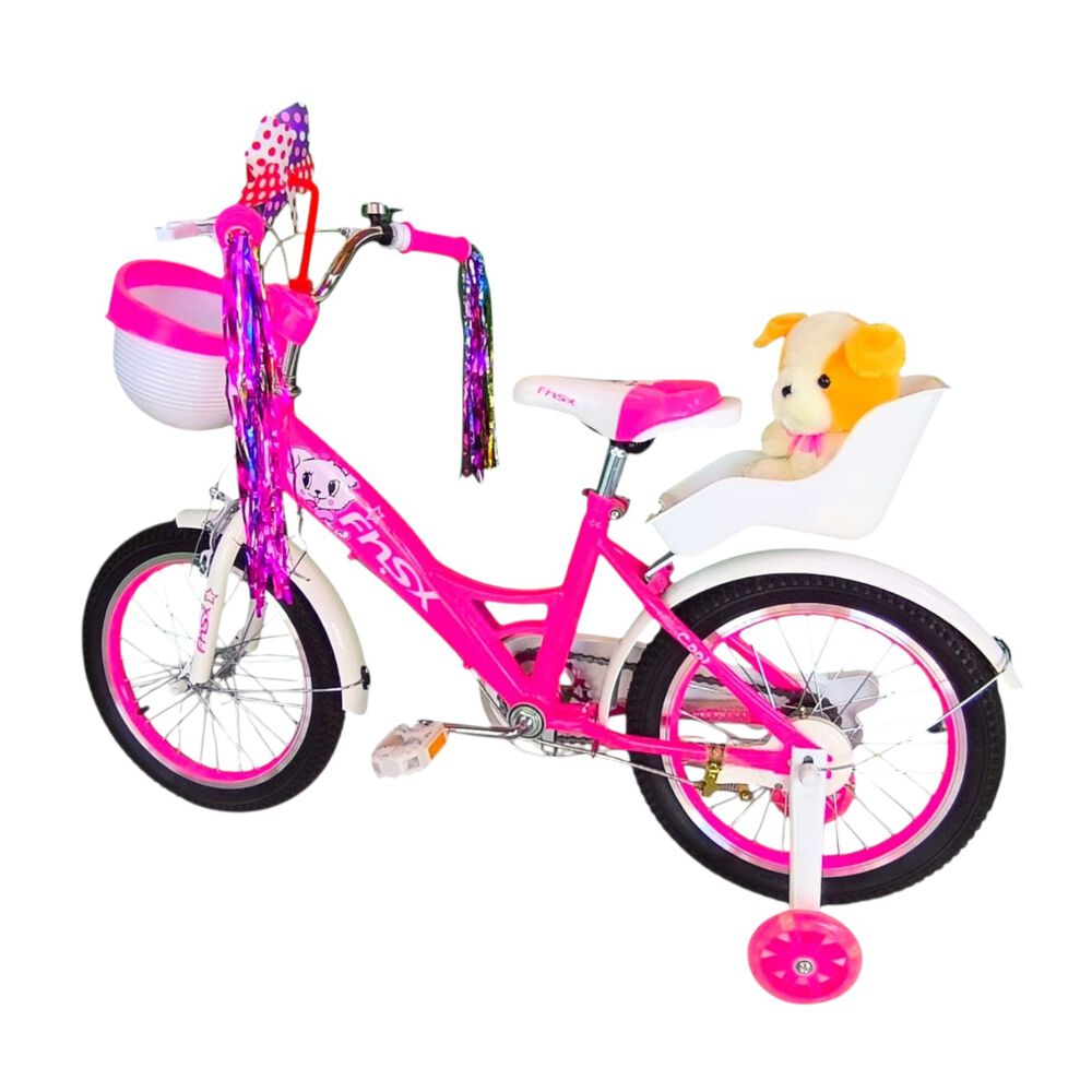 Bicicleta Aro 16 Infantil Con Peluchero Rosada Fnsx image number 5.0