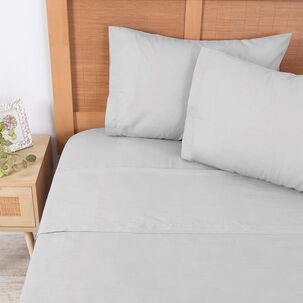 Sabana 144 Hilos Lisas Super King Gris