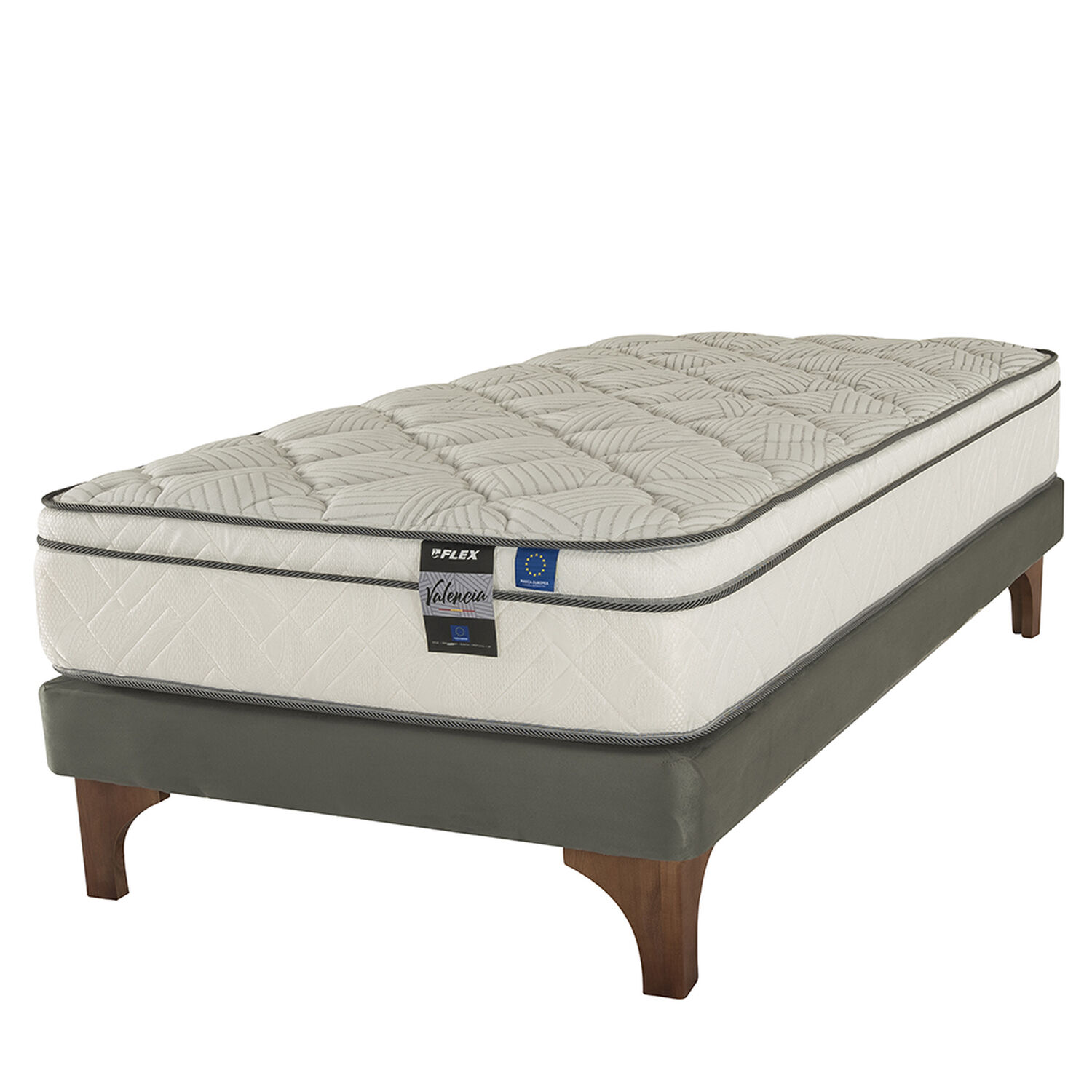 Cama Europea Flex Valencia / 1.5 Plazas / Base Normal image number 0.0